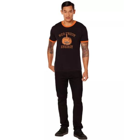 Spirit Halloween Store Adult Big Trick Energy Halloween T-Shirt Medium NWOT - Picture 3 of 11